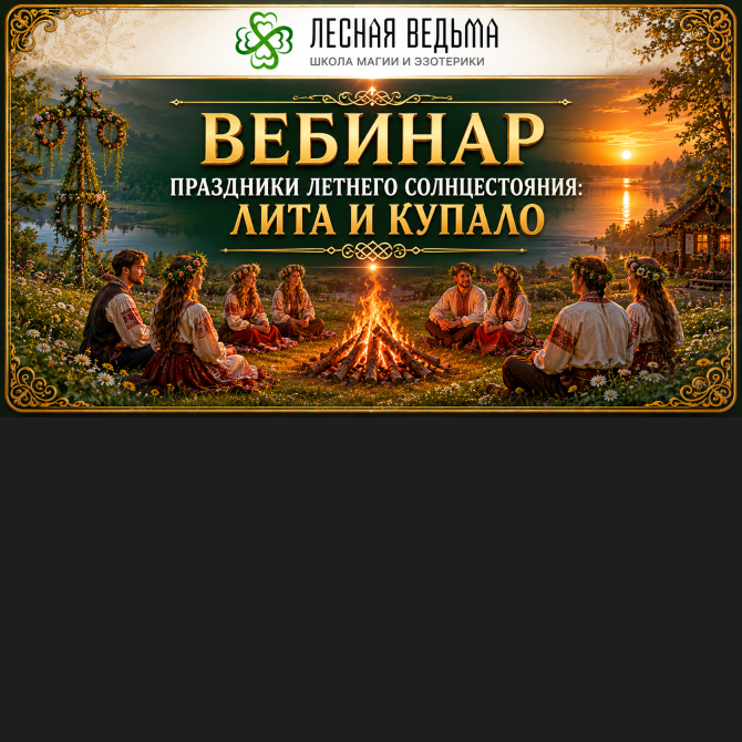 Вебинар "Праздники Летнего солнцестояния: Лита и Купало"
